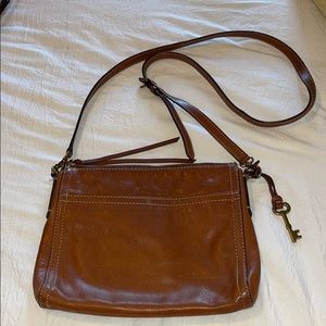 Fossil leather crossbody